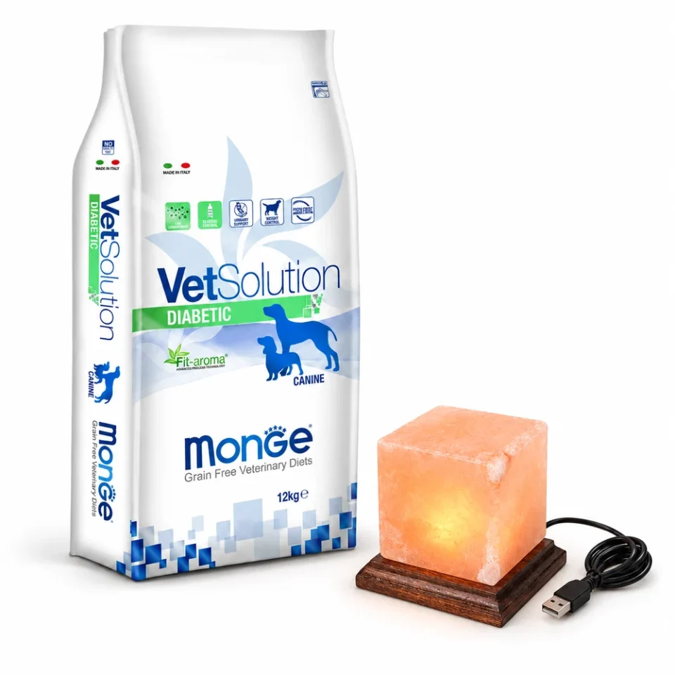 Monge VetSolution Diabetic Grain Free 12 Kg + Lámpara de sal de regalo