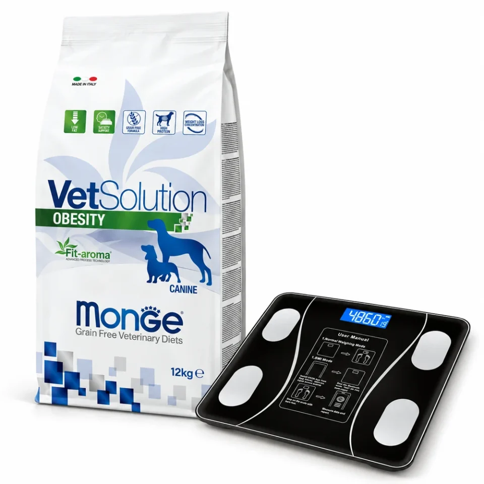 Monge VetSolution Obesity Grain Free 12 Kg + Balanza corporal de regalo