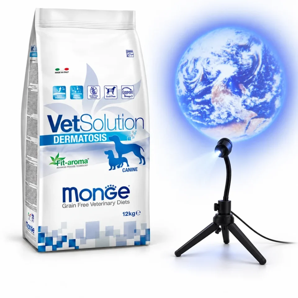 Monge VetSolution Dermatosis Canine 12 Kg + Proyector del planeta Tierra de regalo