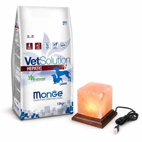 Monge VetSolution Hepatic Canine 12 Kg + Lámpara de sal de regalo