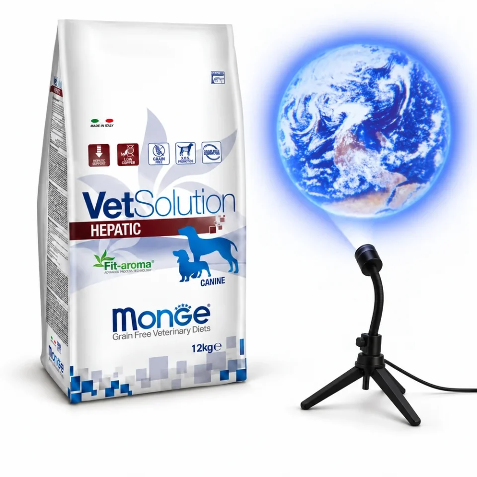 Monge VetSolution Hepatic Canine 12 Kg + Proyector del planeta Tierra de regalo