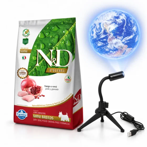 N&D Prime adulto mini pollo y granada 10.1Kg + Proyector de regalo