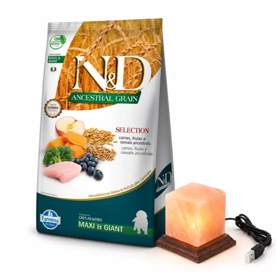 N&D Ancestral Puppy Maxi Giant 15 Kg + Lámpara de sal de regalo