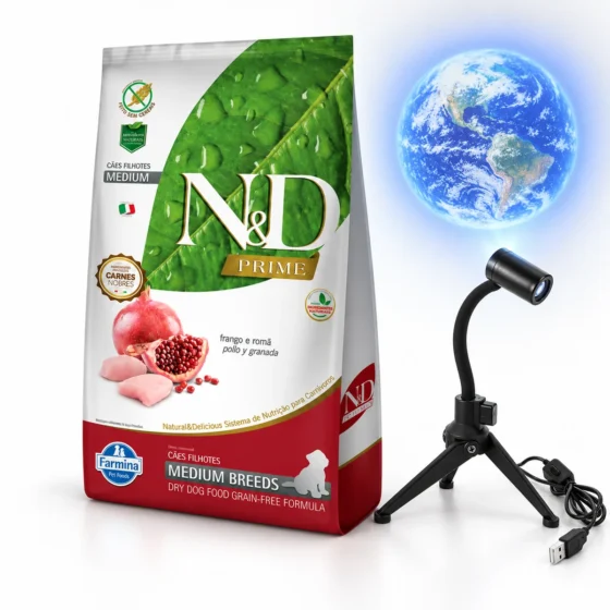 N&D Puppy Medium Prime Pollo y Granada 10,1 Kg + Proyector de regalo