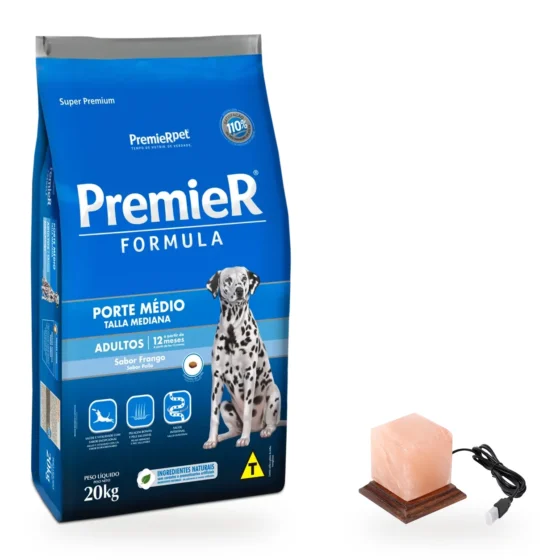 PremieR Fórmula Perro Adulto Mediano 20 Kg + Lámpara de sal de regalo