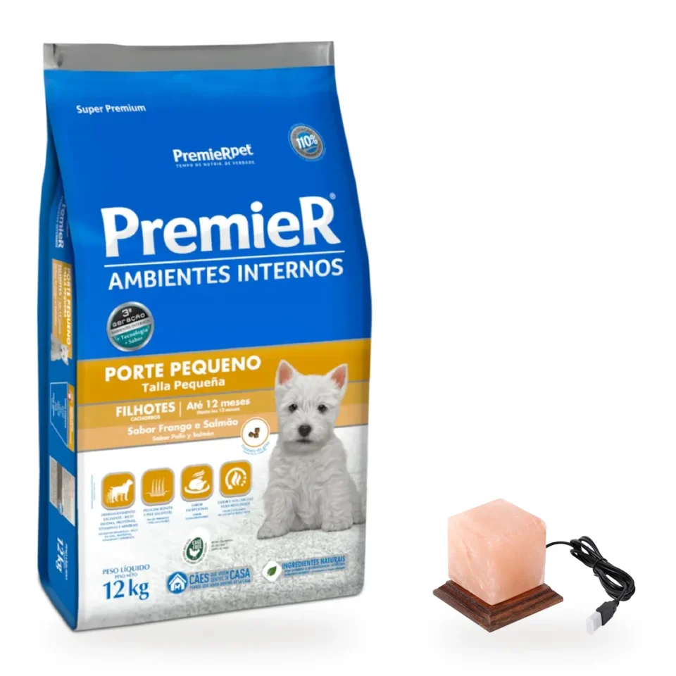 PremieR Ambientes Interiores Cachorro Pequeño 12 Kg + Lámpara de sal de regalo