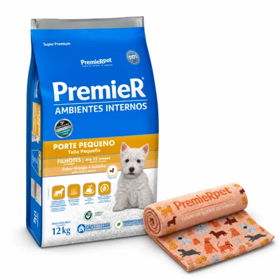 PremieR Ambientes Interiores Perros Cachorros Talla Pequeña Pollo y Salmón 12 Kg