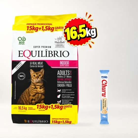 Equilibrio Gato Adulto 16,5 Kg +churu
