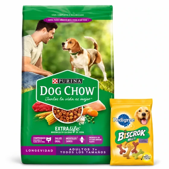 Dog Chow Edad Madura 21 Kg + Biscrok 100 g de regalo