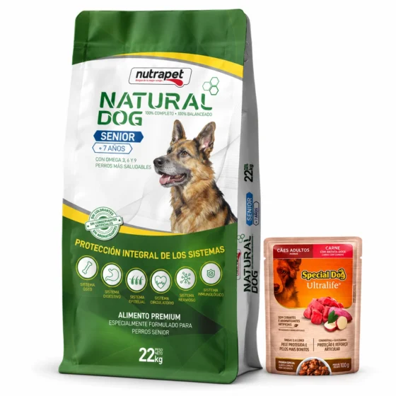 Natural Dog Senior 22 Kg + Salsa de regalo