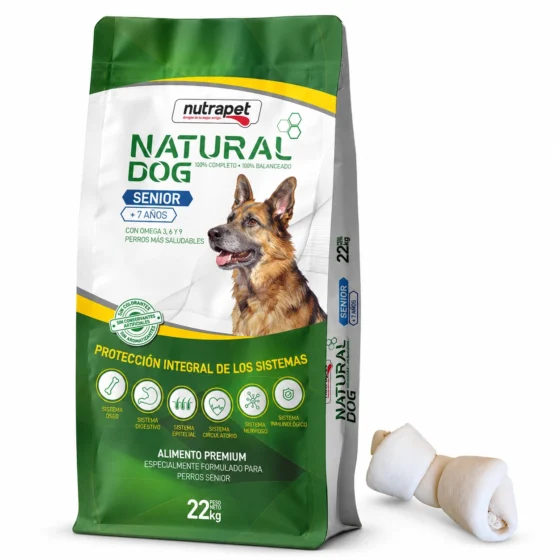 Natural Dog Senior 22 Kg + Hueso de lonja de regalo