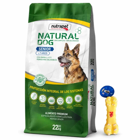 Natural Dog Senior 22 Kg + Juguete mordedor de regalo