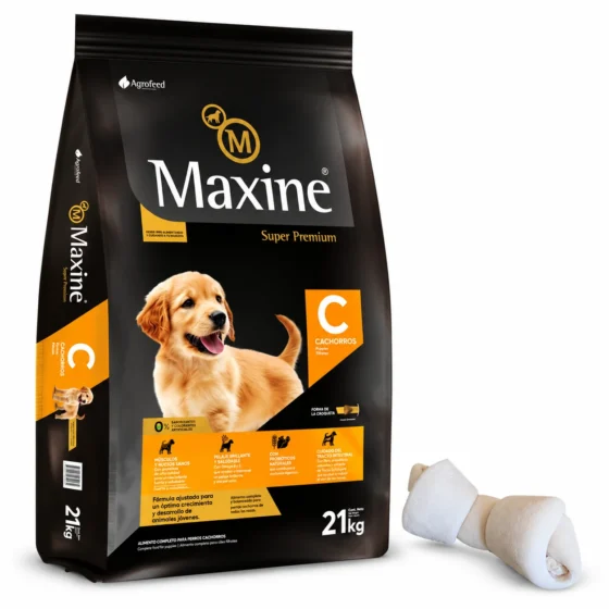 Maxine Cachorro Super Premium 21+1,5 Kg + Hueso de lonja de regalo