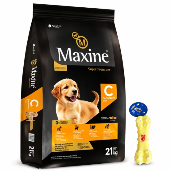 Maxine Cachorro Super Premium 21+1,5 Kg + Juguete mordedor de regalo