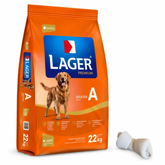 Lager Adulto Premium 22 Kg + Hueso de lonja de regalo