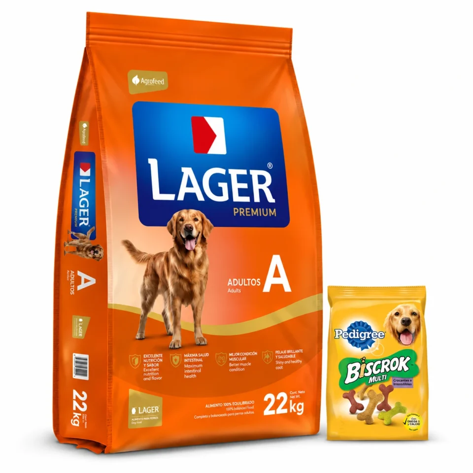 Lager Adulto Premium 22 Kg + Biscrok 100 g de regalo