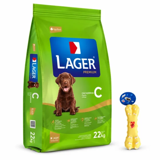 Lager Cachorro Premium 22 Kg + Juguete mordedor de regalo