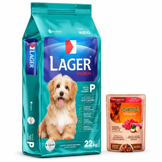 Lager Adulto Raza Pequeña Premium 22 Kg + Salsa de regalo
