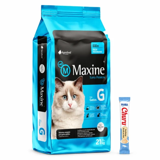 Maxine Gato Super Premium 21 Kg + 1 tubo de Churu de regalo