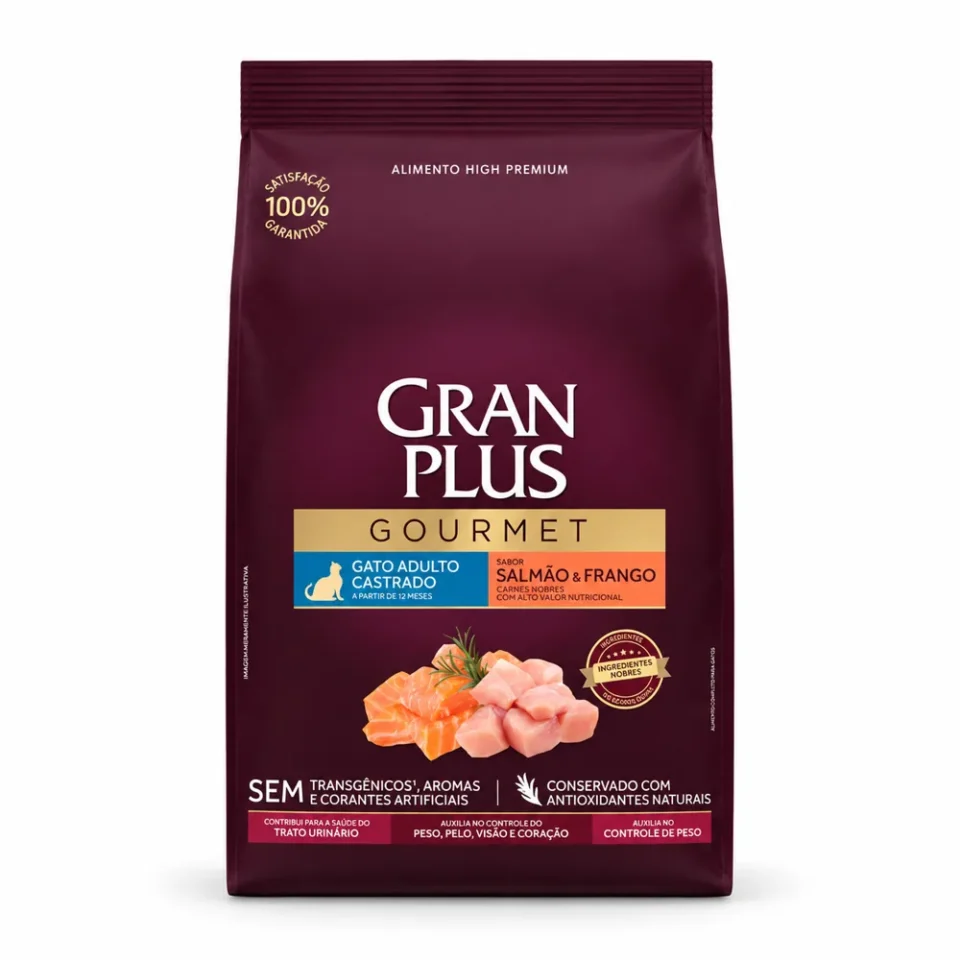 Granplus Gourmet Gato Castrado 10,1 Kg + Salsa para gato de regalo