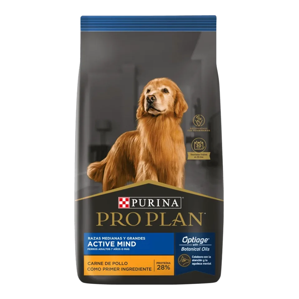 Pro Plan Active Mind Raza Mediana y Grande 15 Kg + Biscrok 100 g de regalo