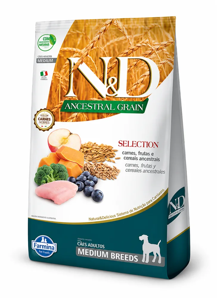 N&D Ancestral Selection Perro Adulto Medium 15 Kg + Licuadora portátil