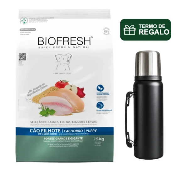 Biofresh Cachorro Razas Grandes 15 Kg + Termo de regalo