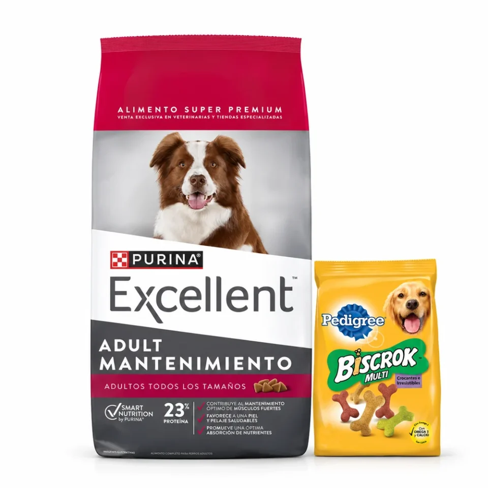 Purina Excellent Adulto Mantenimiento 20 Kg + Biscrok 100 g de regalo