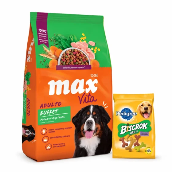 Max Vita Buffet Premium Adultos 22 Kg + Biscrok 100 g de regalo