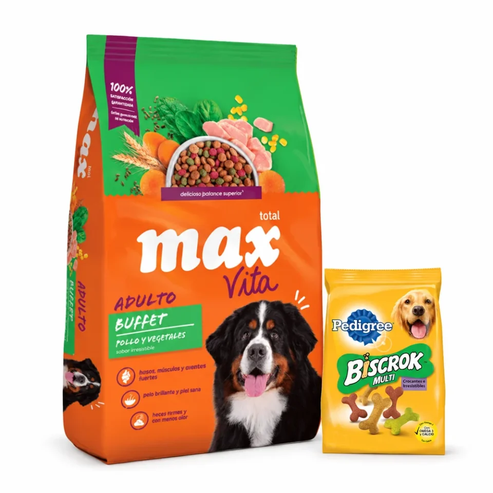Max Vita Buffet Premium Adultos 22 Kg + Biscrok 100 g de regalo
