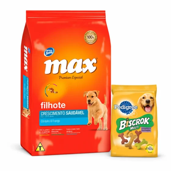 Max Cachorros Crecimiento Saludable Pollo 22 Kg + Biscrok 100 g de regalo