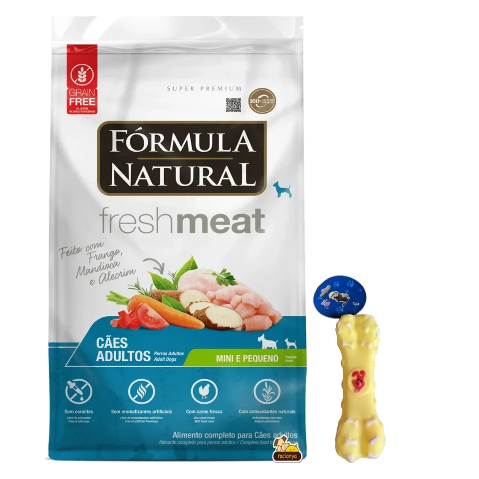 Fórmula Natural Fresh Meat Adulto Mini 10 Kg + Juguete mordedor de regalo
