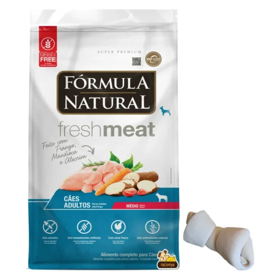 Fórmula Natural Fresh Meat Adulto Mediano 12 Kg + Hueso de lonja de regalo