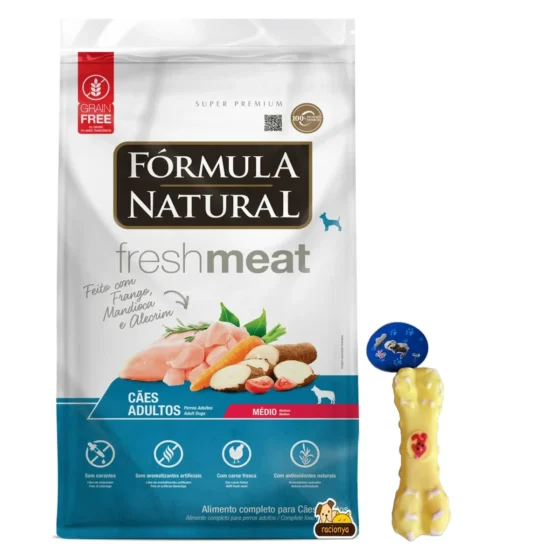Fórmula Natural Fresh Meat Adulto Mediano 12 Kg + Juguete mordedor de regalo