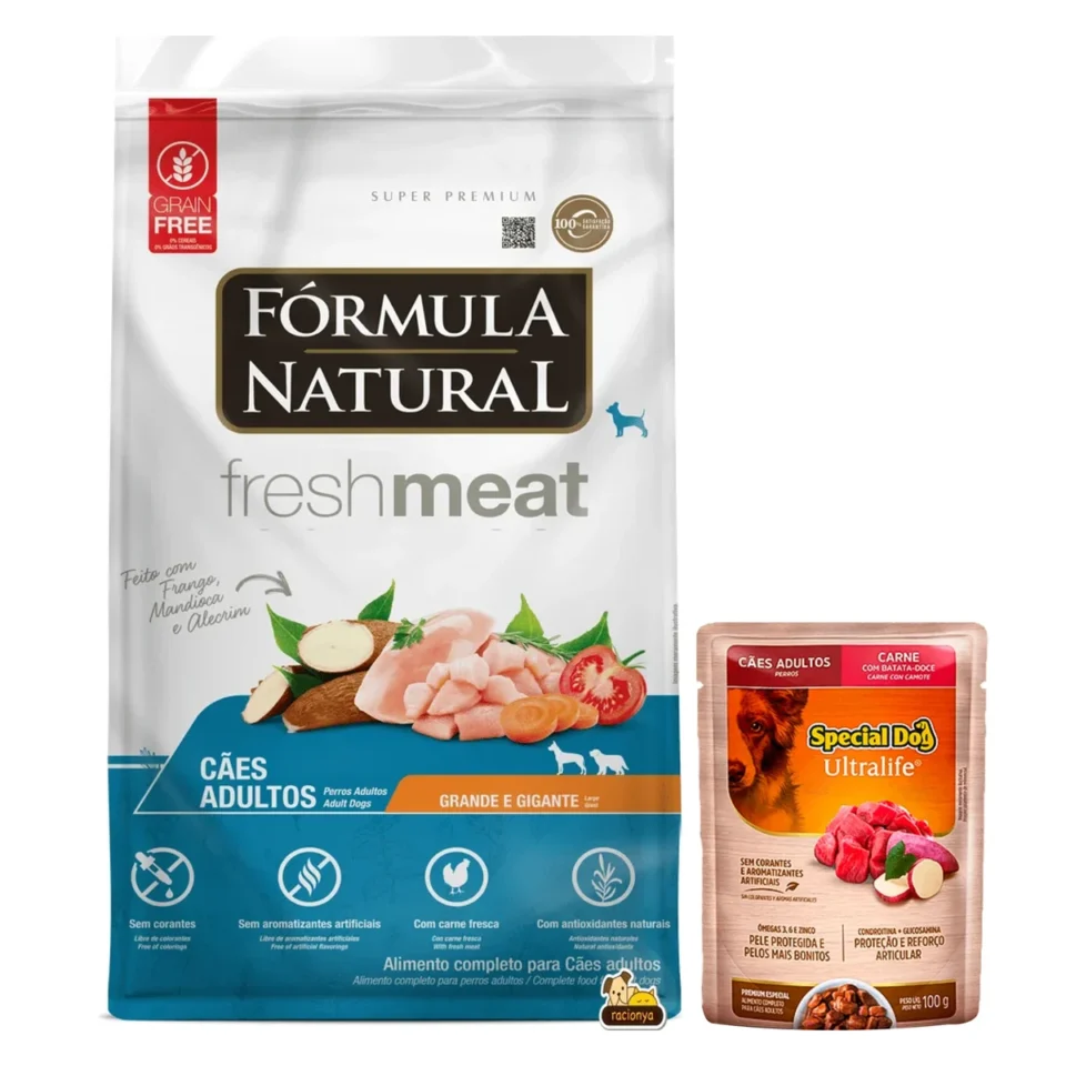 Fórmula Natural Fresh Meat Adulto Raza Grande 12 Kg + Salsa de regalo