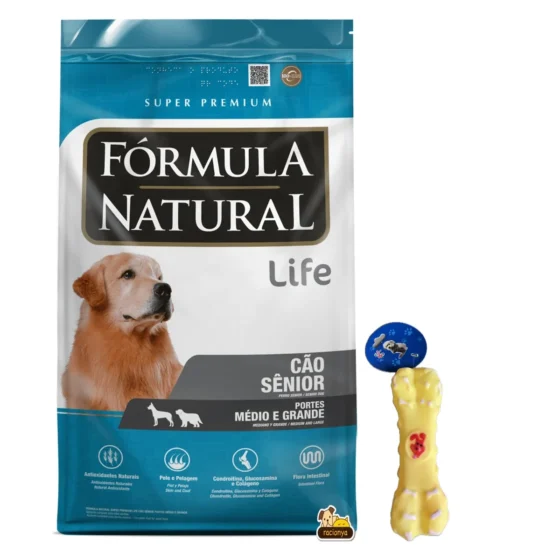Fórmula Natural Life Senior 15 Kg + Juguete mordedor de regalo
