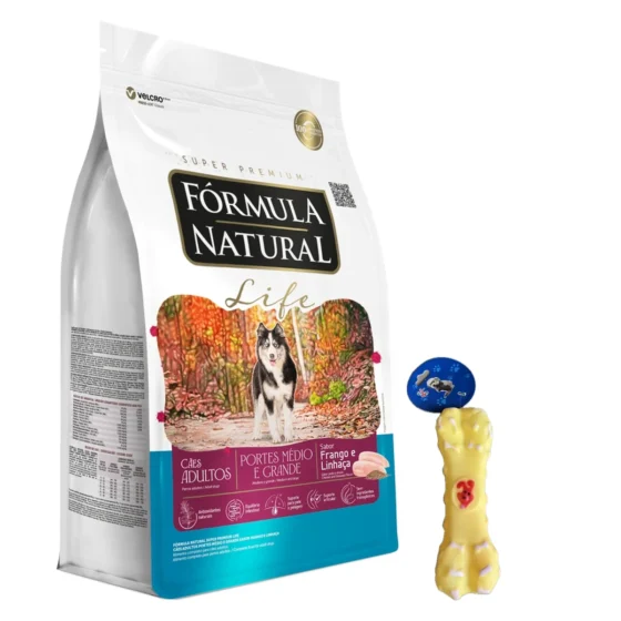 Fórmula Natural Life Adulto Raza Media y Grande 15 Kg + Juguete mordedor de regalo