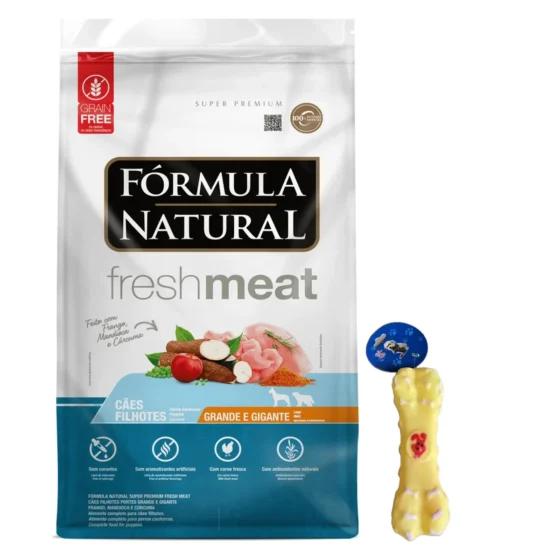 Fórmula Natural Fresh Meat Cachorro Grande 12 Kg + Juguete mordedor de regalo