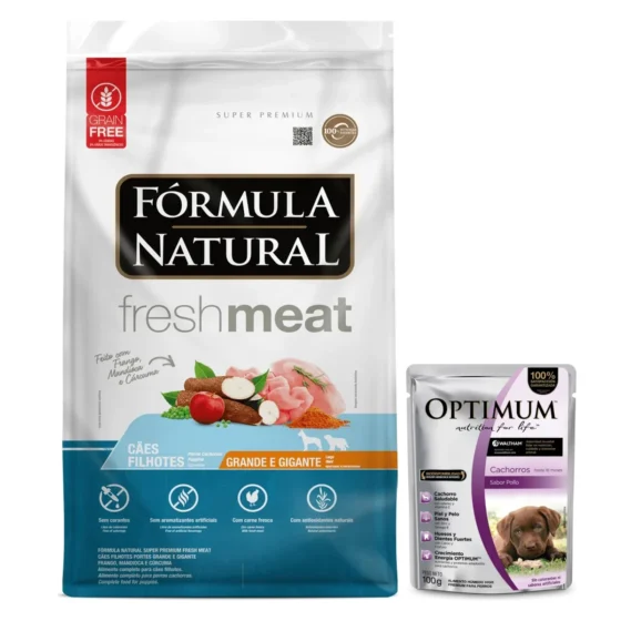 Fórmula Natural Fresh Meat Cachorro Grande 12 Kg + Salsa de regalo
