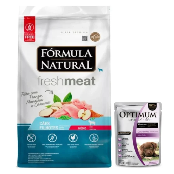 Fórmula Natural Fresh Meat Cachorro Medio 12 Kg + Salsa de regalo