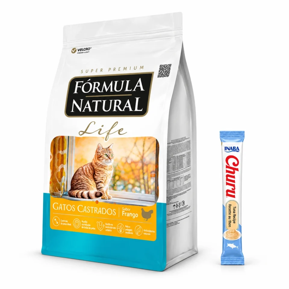 Fórmula Natural Life Gato Castrado Pollo 10 Kg + 1 tubo de Churu de regalo