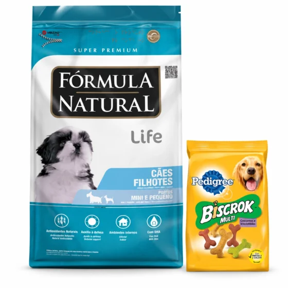 Fórmula Natural Life Cachorro Raza Pequeña 10 Kg + Biscrok 100 g de regalo