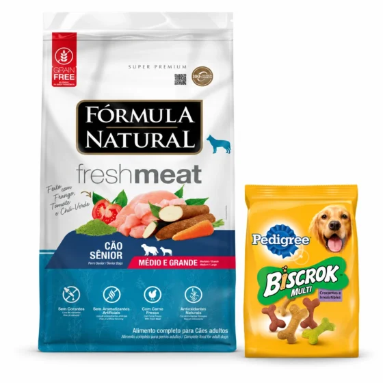 Fórmula Natural Fresh Meat Senior 12 Kg + Biscrok 100 g de regalo