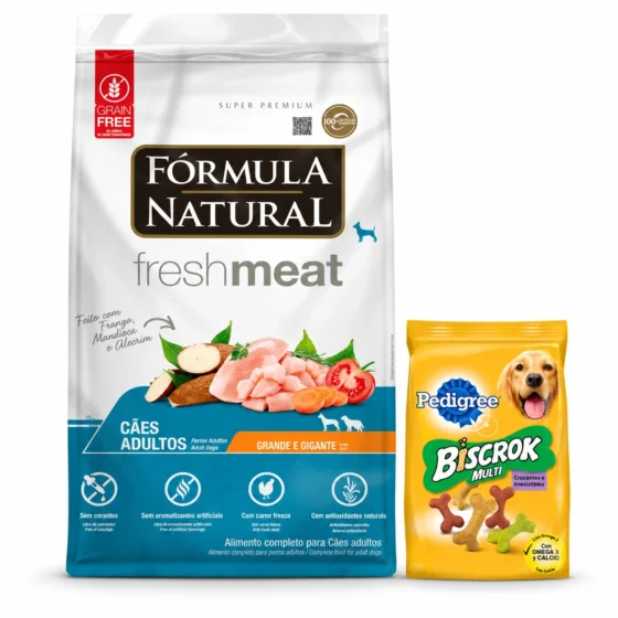 Fórmula Natural Fresh Meat Adulto Raza Grande 12 Kg + Biscrok 100 g de regalo