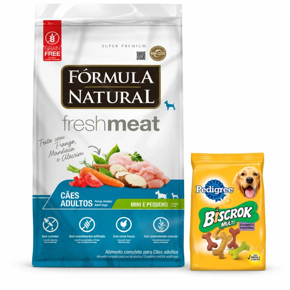 Fórmula Natural Fresh Meat Adultos Mini 10 Kg + Biscrok 100 g de regalo