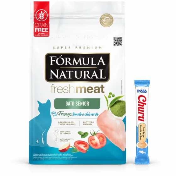 Fórmula Natural Fresh Meat Gatos Senior 10 Kg + 1 tubo de Churu de regalo
