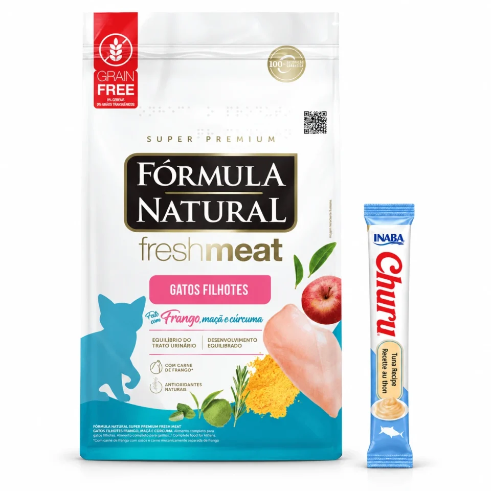 Fórmula Natural Fresh Meat Gatos Filhotes 10 Kg + 1 tubo de Churu de regalo